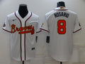 Men's Atlanta Braves Eddie Rosario #8 White Replica Player Jerseys