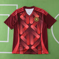 Germany National Team Away Fan Version Jersey 2025/26 – Dark Maroon Geometric Print Football Shirt