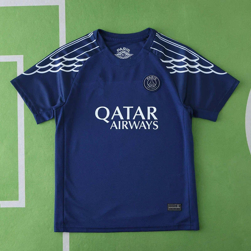 PSG Fourth Kids Kit 2024/25 | Youth Football Set | Kvaratskhelia Dembélé Hakimi