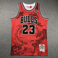Michael Jordan #23 Chicago Bulls Mitchell & Ness Red Year of the Dragon Chinese New Year Hardwood Classics Swingman Jersey