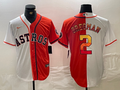 Men's Houston Astros Alex Bregman #2 White/Orange Replica Player Jerseys