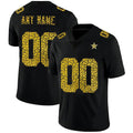 Custom1 Dallas Cowboys Jerseys Black Limited Fashion Vapor Leopard Print Stitched  Football Jerseys