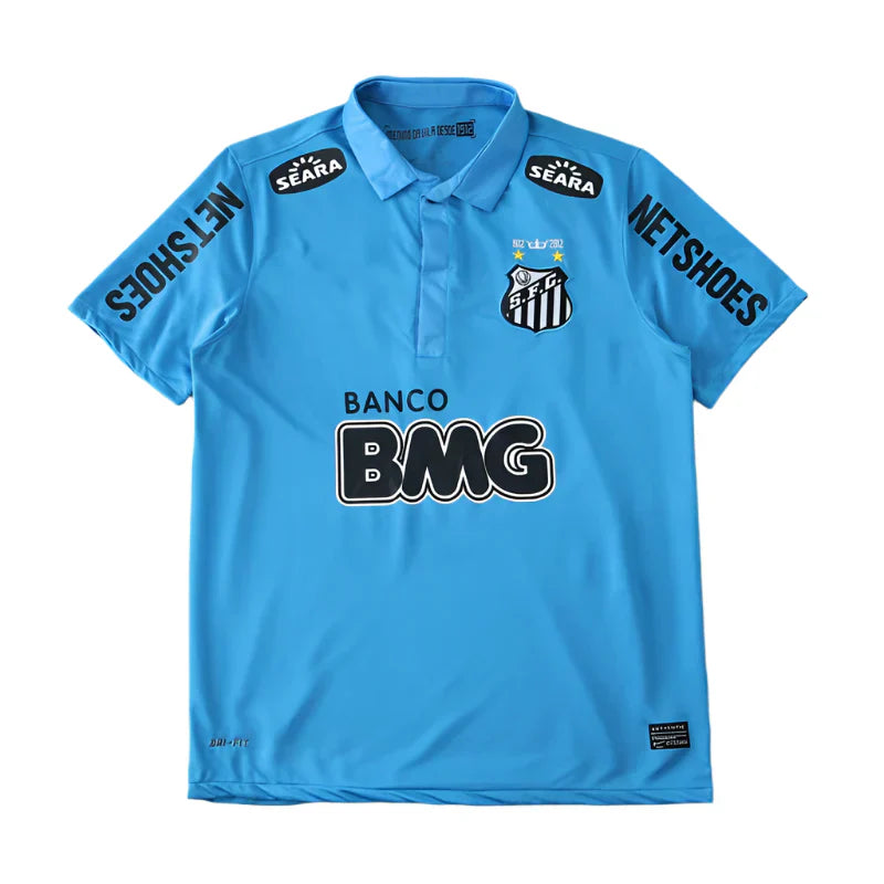Santos FC Third Retro Fan Version 2012/13 – Nike Sky Blue Polo Collar Jersey | Neymar Jr #11