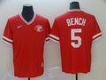 Men's Cincinnati Reds Johnny Bench #5 Red Replica Player Jerseys