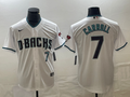 Men's Arizona Diamondbacks Corbin Carroll #7 White 2023 World Series Replica Player Jerseys