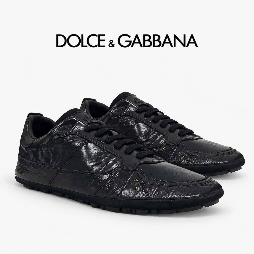 Dolce & Gabbana DG Men's Casual Sneakers with Stitched Logo