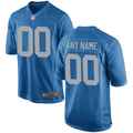 Custom1 Detroit Lions Blue Throwback Game Jerseys