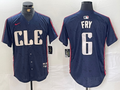 Men's Cleveland Guardians David Fry #6 Navy 2024 City Connect Limited Jerseys