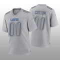Custom1 Detroit Lions Gray Game Atmosphere Jerseys Stitched American Football Jerseys