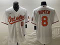 Men's Baltimore Orioles Cal Ripken Jr. #8 White Replica Baseball Jerseys