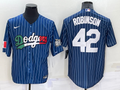 Men's Los Angeles Dodgers Jackie Robinson #42 Blue Stitched Player Jerseys