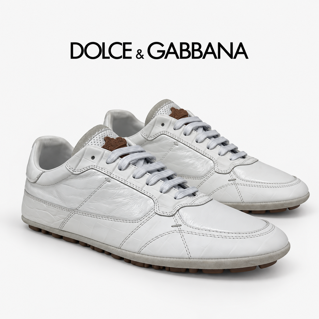 Dolce & Gabbana DG Men's Casual Sneakers with Stitched Logo