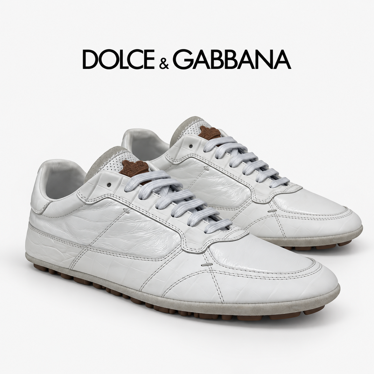 Dolce & Gabbana DG Men's Casual Sneakers with Stitched Logo