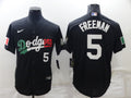 Men's Los Angeles Dodgers Freddie Freeman #5 Black Fashion Stitched Jerseys