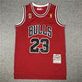 Michael Jordan #23 Chicago Bulls Mitchell & Ness Red 1996-97 Championship Trophy Patch Hardwood Classics Swingman Jersey
