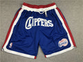 Men's LA Clippers 1984-85 Hardwood Classics Blue Basketball Shorts1