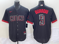 Men's Cincinnati Reds Joe Burrow #9 Black 2023 City Connect Replica Player Jerseys