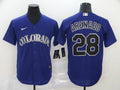 Men's Colorado Rockies Nolan Arenado #28 Purple Replica Baseball Jerseys