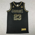Michael Jordan #23 North Carolina Tar Heels Jordan Brand Black Gold Edition Swingman Jersey