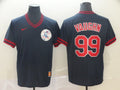 Men's Cleveland Guardians Rick Vaughn #99 Navy Replica Team Jerseys