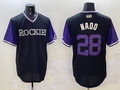 Men's Colorado Rockies Nolan Arenado #28 Black Limited Player Jerseys
