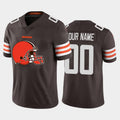 Custom1 Cleveland Browns Brown Team Big Logo Vapor Untouchable Limited Jerseys Stitched American Football Jerseys