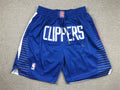 Men's LA Clippers Royal Icon Edition Pocket Shorts1