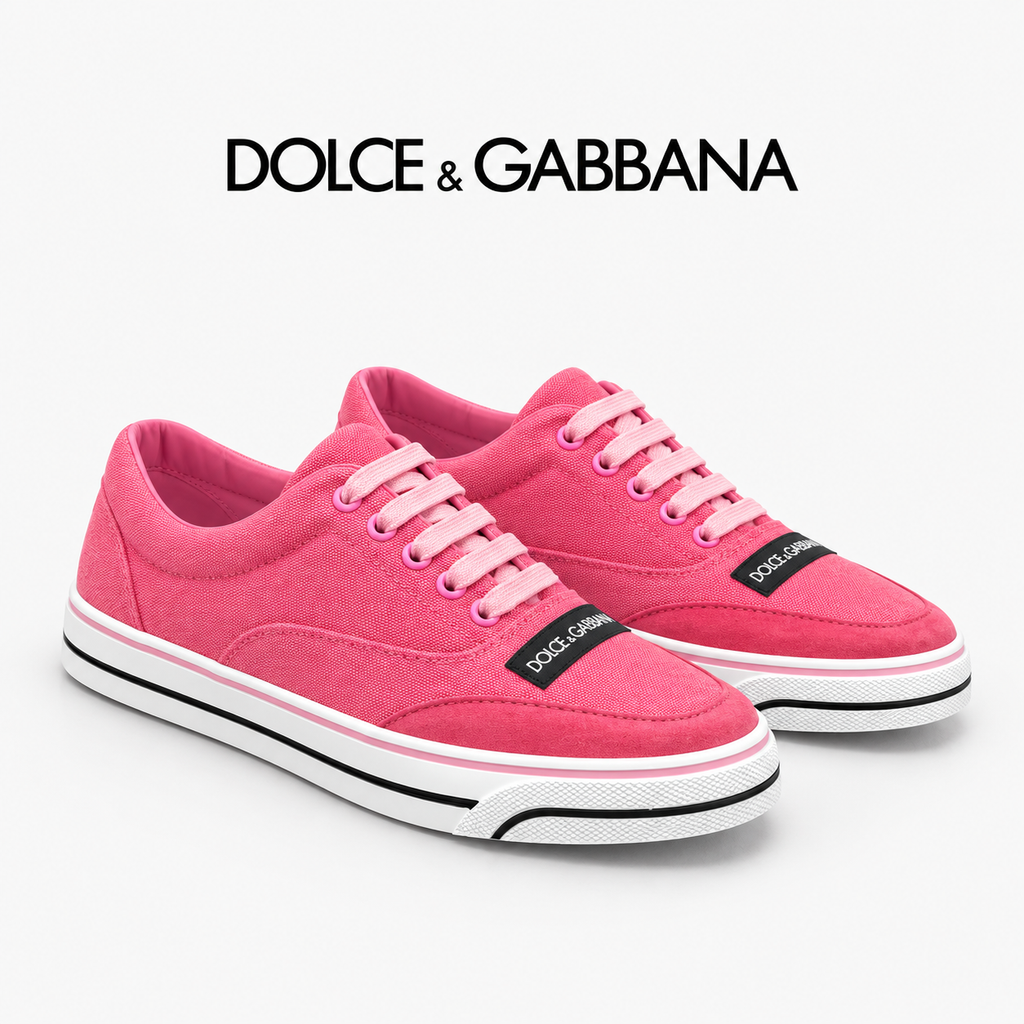 Dolce & Gabbana DG Silk Calfskin & Nubuck Casual Sneakers