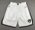 Men's Brooklyn Nets White Basketball Shorts1