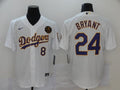 Men's Los Angeles Dodgers Kobe Bryant #8-24 White Replica Player Jerseys