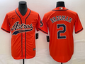 Men's Houston Astros Alex Bregman #2 Orange Replica Jerseys Joint Edition