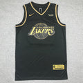 LeBron James #23 Los Angeles Lakers Black 2021-22 Golden Edition Swingman Jersey – Gold Globe Logo