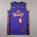 Men's Phoenix Suns Devin Booker #1 Purple 2024/25 Swingman Player Jerseys - City Edition