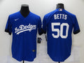 Men's Los Angeles Dodgers Mookie Betts #50 Blue Stitched Jerseys