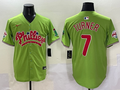 Men's Philadelphia Phillies Trea Turner #7 Green Player Jerseys