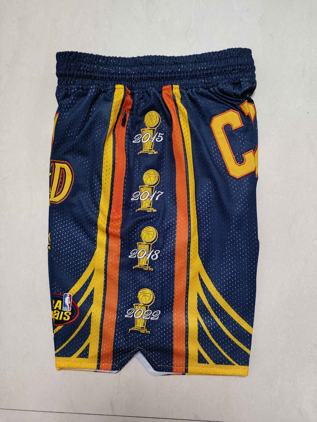 Men's Golden State Warriors Pocket Dark Blue Basketball Shorts1
