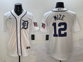 Men's Detroit Tigers Casey Mize #12 White Home Replica Player Jerseys