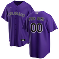 Men's Colorado Rockies Purple Alternate Replica Custom Jerseys