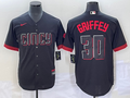 Men's Cincinnati Reds Ken Griffey Jr. #30 Black 2023 City Connect Replica Player Jerseys
