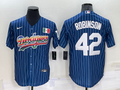 Men's Los Angeles Dodgers Jackie Robinson #42 Blue Fashion Stitched Jerseys