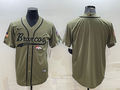 Men's Denver Broncos Olive 2022 Salute To Service Limited Blank Jerseys