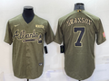 Men's Atlanta Braves Dansby Swanson #7 Brown Replica Player Jerseys