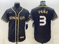 Men's Houston Astros Jeremy Pena #3 Black City Connect Replica Player Jerseys