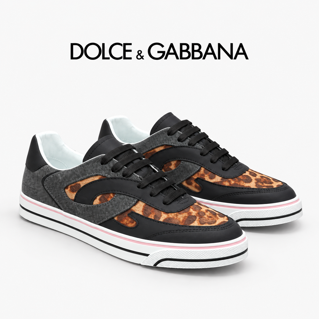 Dolce & Gabbana DG Silk Calfskin & Nubuck Casual Sneakers