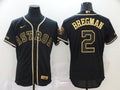 Men's Houston Astros Alex Bregman #2 Black Stitched Jerseys