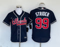 Men's Atlanta Braves Spencer Strider #99 Navy Alternate Replica Player Jerseys