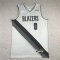 Men's Portland Trail Blazers Damian Lillard #0 NBA Gray Swingman Jerseys
