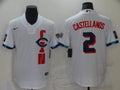 Men's Cincinnati Reds Nicholas Castellanos #2 White Replica Baseball Jerseys
