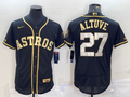 Men's Houston Astros Jose Altuve #27 Black Replica Baseball Jerseys