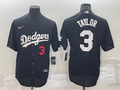 Men's Los Angeles Dodgers Chris Taylor #3 Black Stitched Jerseys
